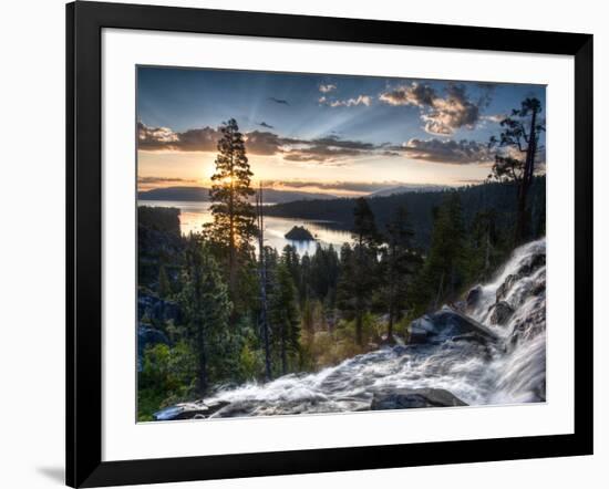 Sunrise Reflecting Off the Waters of Emerald Bay and Eagle Falls, South Lake Tahoe, Ca-Brad Beck-Framed Photographic Print