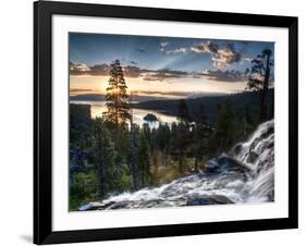 Sunrise Reflecting Off the Waters of Emerald Bay and Eagle Falls, South Lake Tahoe, Ca-Brad Beck-Framed Photographic Print