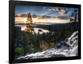 Sunrise Reflecting Off the Waters of Emerald Bay and Eagle Falls, South Lake Tahoe, Ca-Brad Beck-Framed Photographic Print