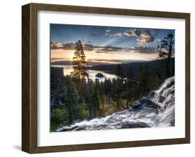 Sunrise Reflecting Off the Waters of Emerald Bay and Eagle Falls, South Lake Tahoe, Ca-Brad Beck-Framed Photographic Print