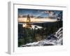 Sunrise Reflecting Off the Waters of Emerald Bay and Eagle Falls, South Lake Tahoe, Ca-Brad Beck-Framed Photographic Print