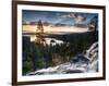 Sunrise Reflecting Off the Waters of Emerald Bay and Eagle Falls, South Lake Tahoe, Ca-Brad Beck-Framed Photographic Print