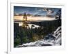 Sunrise Reflecting Off the Waters of Emerald Bay and Eagle Falls, South Lake Tahoe, Ca-Brad Beck-Framed Photographic Print