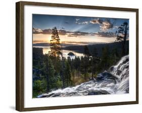 Sunrise Reflecting Off the Waters of Emerald Bay and Eagle Falls, South Lake Tahoe, Ca-Brad Beck-Framed Photographic Print