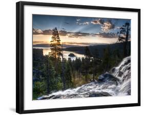 Sunrise Reflecting Off the Waters of Emerald Bay and Eagle Falls, South Lake Tahoe, Ca-Brad Beck-Framed Photographic Print