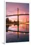 Sunrise Reflection at St. John's Bridge, Portland, Oregon PDX-Vincent James-Framed Photographic Print