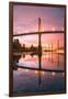 Sunrise Reflection at St. John's Bridge, Portland, Oregon PDX-Vincent James-Framed Photographic Print