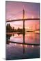 Sunrise Reflection at St. John's Bridge, Portland, Oregon PDX-Vincent James-Mounted Photographic Print