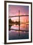 Sunrise Reflection at St. John's Bridge, Portland, Oregon PDX-Vincent James-Framed Premium Photographic Print