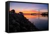 Sunrise Reflections, East Span of the Bay Bridge, San Francisco, California-Vincent James-Framed Stretched Canvas