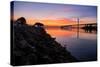 Sunrise Reflections, East Span of the Bay Bridge, San Francisco, California-Vincent James-Stretched Canvas