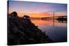 Sunrise Reflections, East Span of the Bay Bridge, San Francisco, California-Vincent James-Stretched Canvas