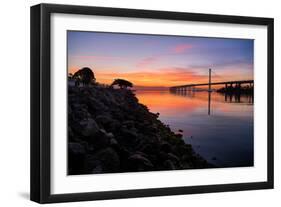 Sunrise Reflections, East Span of the Bay Bridge, San Francisco, California-Vincent James-Framed Photographic Print