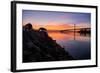 Sunrise Reflections, East Span of the Bay Bridge, San Francisco, California-Vincent James-Framed Photographic Print