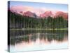 Sunrise Reflections on Sprague Lake, Rocky Mountain National Park, Colorado, USA-Michel Hersen-Stretched Canvas