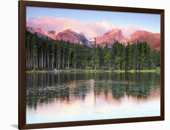 Sunrise Reflections on Sprague Lake, Rocky Mountain National Park, Colorado, USA-Michel Hersen-Framed Photographic Print