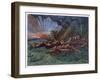 Sunrise, Ruins of a Hospice, Northwest of Wytschaete, Destroyed by Bombardment in 1917-Paul Nash-Framed Giclee Print