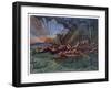 Sunrise, Ruins of a Hospice, Northwest of Wytschaete, Destroyed by Bombardment in 1917-Paul Nash-Framed Giclee Print