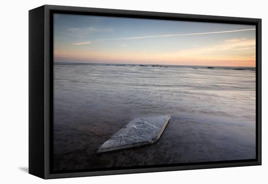 Sunrise, Saltwick Bay, Yorkshire, England, United Kingdom, Europe-Bill Ward-Framed Stretched Canvas