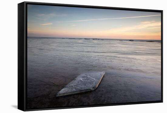 Sunrise, Saltwick Bay, Yorkshire, England, United Kingdom, Europe-Bill Ward-Framed Stretched Canvas