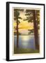 Sunrise, Schroon Lake, New York-null-Framed Art Print