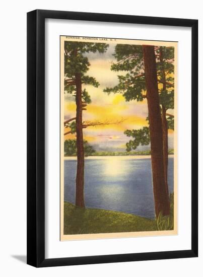 Sunrise, Schroon Lake, New York-null-Framed Art Print