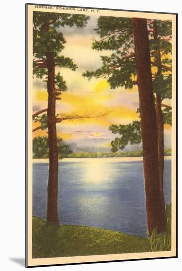 Sunrise, Schroon Lake, New York-null-Mounted Art Print