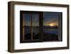 Sunrise Seeing Through Window, Reinefjorden, Moskenes, Lofoten, Norway-Dieter Meyrl-Framed Photographic Print