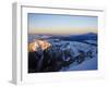 Sunrise, Shadow of Mont Blanc, Mont Blanc Range, Chamonix, French Alps, France, Europe-Christian Kober-Framed Photographic Print