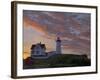 Sunrise Skies over Nubble Aka Cape Neddick Lighthouse in York, Maine, Usa-Chuck Haney-Framed Photographic Print