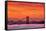 Sunrise Sky Over San Francisco and Golden Gate Bridge-Vincent James-Framed Stretched Canvas