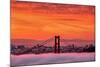 Sunrise Sky Over San Francisco and Golden Gate Bridge-Vincent James-Mounted Photographic Print