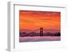 Sunrise Sky Over San Francisco and Golden Gate Bridge-Vincent James-Framed Photographic Print