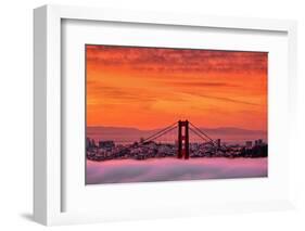 Sunrise Sky Over San Francisco and Golden Gate Bridge-Vincent James-Framed Photographic Print