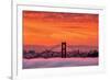 Sunrise Sky Over San Francisco and Golden Gate Bridge-Vincent James-Framed Photographic Print