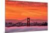 Sunrise Sky Over San Francisco and Golden Gate Bridge-Vincent James-Mounted Photographic Print