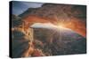Sunrise Star at Mesa Arch, Canyonlands Utah-Vincent James-Stretched Canvas