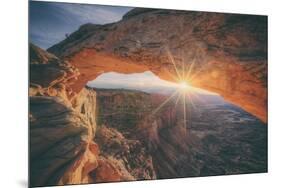 Sunrise Star at Mesa Arch, Canyonlands Utah-Vincent James-Mounted Photographic Print