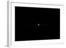 Sunrise sunset over Chine seen from satellite-null-Framed Photographic Print