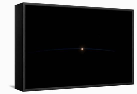 Sunrise sunset over Chine seen from satellite-null-Framed Stretched Canvas