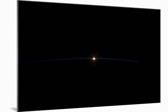 Sunrise sunset over Chine seen from satellite-null-Mounted Photographic Print