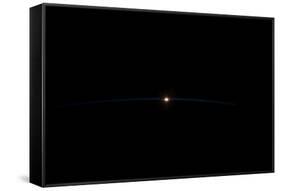 Sunrise sunset over Chine seen from satellite-null-Framed Stretched Canvas