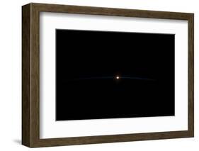 Sunrise sunset over Chine seen from satellite-null-Framed Photographic Print