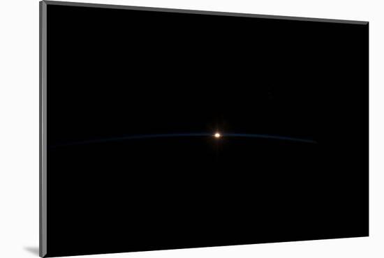 Sunrise sunset over Chine seen from satellite-null-Mounted Photographic Print