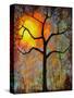 Sunrise Sunset Tree-Blenda Tyvoll-Stretched Canvas