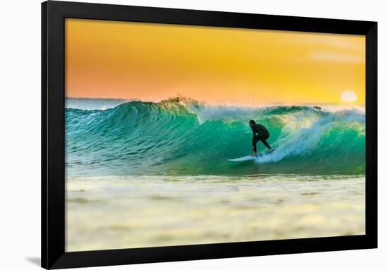 Sunrise Surfing-sw_photo-Framed Premium Photographic Print