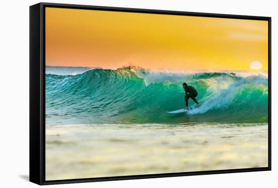 Sunrise Surfing-sw_photo-Framed Stretched Canvas