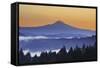 Sunrise through Morning Fog Adds Beauty to Happy Valley, Oregon, Pacific Northwest-Craig Tuttle-Framed Stretched Canvas