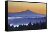 Sunrise through Morning Fog Adds Beauty to Happy Valley, Oregon, Pacific Northwest-Craig Tuttle-Framed Stretched Canvas