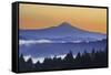 Sunrise through Morning Fog Adds Beauty to Happy Valley, Oregon, Pacific Northwest-Craig Tuttle-Framed Stretched Canvas